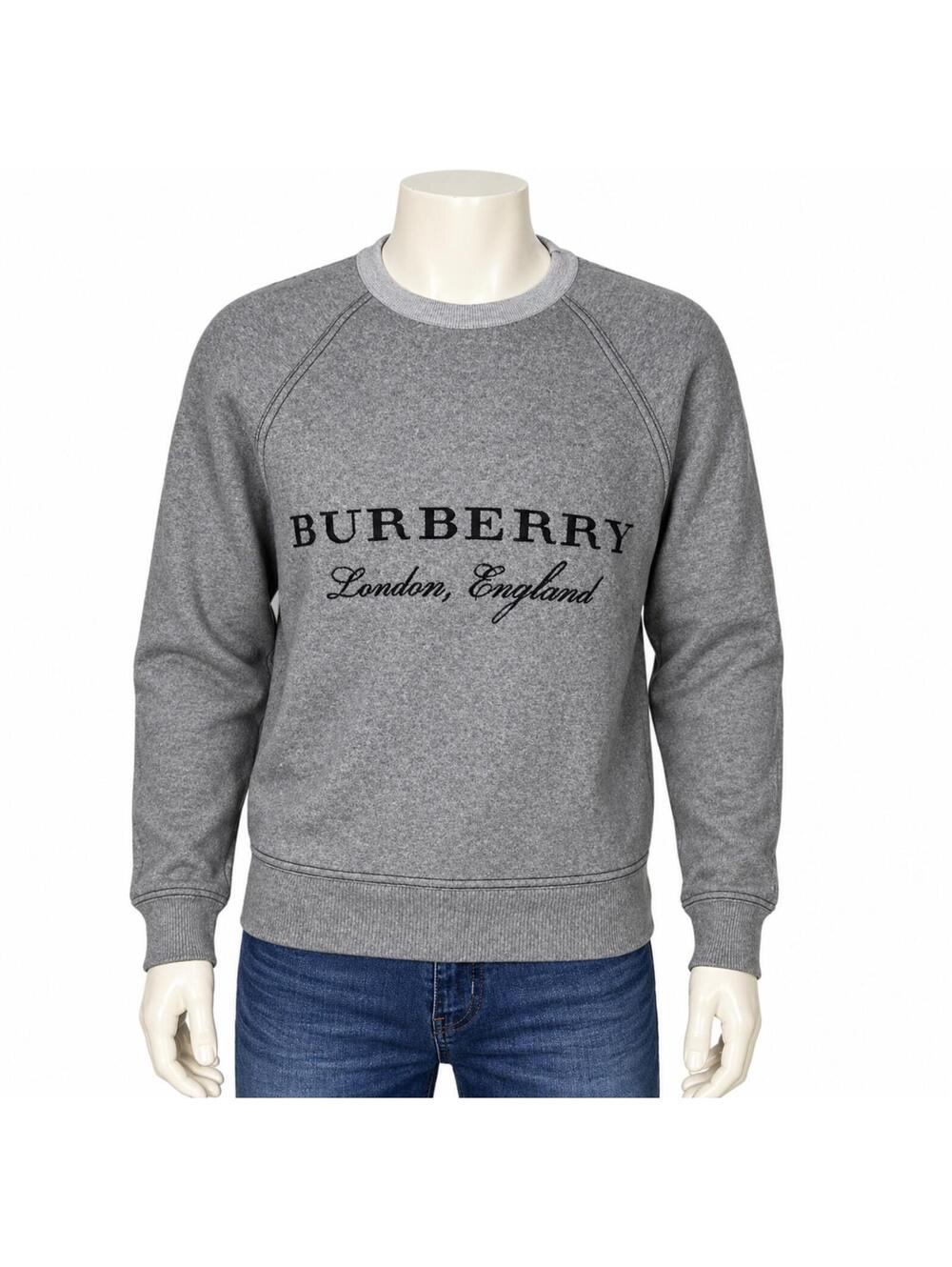 Authentic Burberry! Gray Crewneck Pullover Warm Sweater - Picture 1 of 8